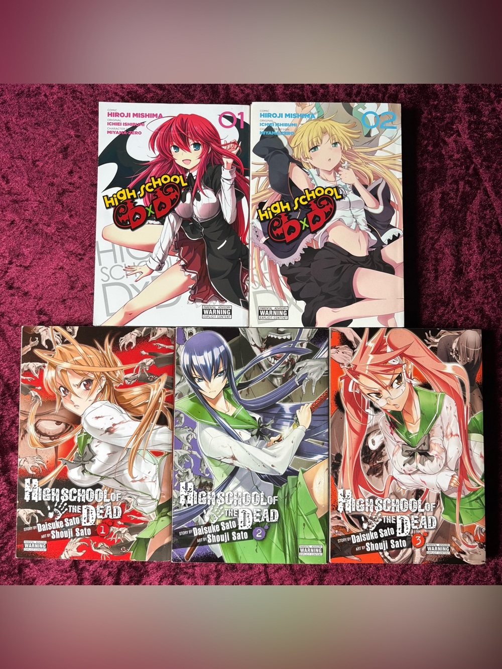 High School DxD, High School of the Dead manga set